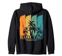 Koh Tao Thaïlande Palmiers sur la Plage Vacances Souvenir Sweat à Capuche