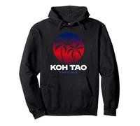 Koh Tao Thaïlande Rétro Coucher de Soleil Plage Design Thai Souvenir Sweat à Capuche