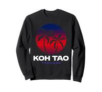 Koh Tao Thaïlande Rétro Coucher de Soleil Plage Design Thai Souvenir Sweatshirt