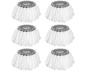 KOHAND 6 Pcs Tête Microfibre Balai, Rond Tête de Vadrouille Rechange Rotative à 360, Rond Têtes Mop à Franges Universelles pour Balai Rotatif Standard