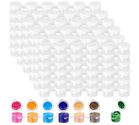KOHAND Lot de 100 bandes de 600 pots de peinture vides en plastique, 3 ml, 2,8 g, transparentes, avec couvercles, pour festivals d'art, cours de peinture et activités familiales
