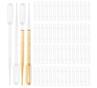 KOHAND Lot de 1000 pipettes de transfert en plastique transparent de 3 ml, pipettes graduées pour huiles essentielles, mélange de peintures acryliques
