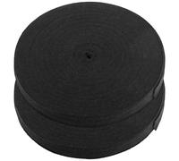 KOHAND Lot de 2 rouleaux de biais en coton sergé à chevrons pour couture, couture, loisirs créatifs, 20 mm x 45 m, noir
