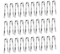 KOHAND Lot de 30 pinces à glaçons en acier inoxydable - Mini pinces à sucre - Petite pince de service pour bonbons, aliments, bonbons, cuisine, fête de mariage, buffet - Argenté (15 cm)