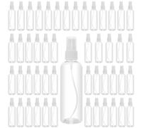 KOHAND Lot de 50 flacons pulvérisateurs en plastique transparent de 120 ml avec bouchons, mini vaporisateurs de brumisation en plastique pour parfum, cosmétiques, liquides