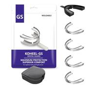 KOHEEL GS Gouttière Dentaire Thermoformable pour Bruxisme, Protège-Dents de Nuit Anti-Grincement et Serrement de Dents, Lot de 5 (Noir Petit)