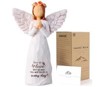 Kohehe Cadeau de condoléances pour la Perte d'un être Cher, Cadeau de condoléances d'ange de 13 cm, Cadeau commémoratif pour la Perte de Papa, Maman, Figurine d'ange pour deuil