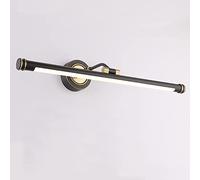 KOHKA Applique Murale Applique Murale Laiton Noir Salle De Bains Miroir Lampe, Vintage LED Salle De Bains Miroir Lumière Bras Réglable, Lumière Neutre Salle De Bains IP44 Étanche 120° Faisceau Maq