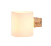 KOHKA E27 Appliques Murales Moderne Contemporain Applique Murale Art Déco en Bois de Chêne Lampes en Verre Simple Abat-Jour Éclairage Mural Style Minimaliste Nordique Applique pour Chevet Chambres