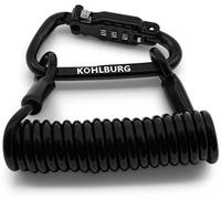KOHLBURG Cadenas à combinaison de 5 mm d'épaisseur et petit pour le sac - Câble antivol sécurisé de 145 cm de long comme cadenas de ski et de snowboard - Idéal comme cadenas pour poussette et casque