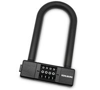KOHLBURG Petit et léger - Antivol à étrier sécurisé avec support - Serrure de 15 mm d'épaisseur avec combinaison de chiffres - Cadenas à combinaison pour vélo de course, vélo électrique et vélo