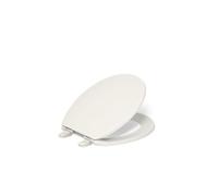 KOHLER 20111-0 Brevia Abattant de WC Avant Rond avec amortisseurs antidérapants, siège à Fermeture silencieuse, matériel de Fixation Rapide, Biscuit, Round