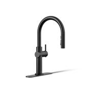 KOHLER 22974-BL Crue Robinet de cuisine sans contact avec pulvérisateur extractible, robinet d'évier de cuisine rétractable avec activation sans contact, robinet d'évier de cuisine avec détecteur de