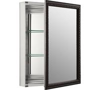 Kohler 2967-BR1 CLW Armoire à Pharmacie Plate avec Cadre en Bronze huilé, Porte Simple, 50,8 cm de Largeur x 66 cm de Hauteur, Taille Unique