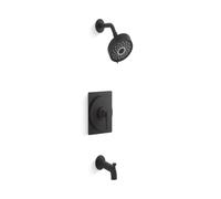 Kohler TS38265-4G-BL Castia® by Studio McGee Rite-Temp® Kit de garniture de baignoire et de douche, 1,75 gpm, noir mat