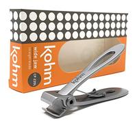 KOHM Coupe-ongles pour ongles épais - Très résistant, coupe-ongles professionnel à large goulot pour hommes, femmes et personnes âgées, argenté