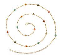 KOHOTA Chaînes de taille pour femme - Plaqué or 14 carats - 70 / 84 / 101 cm - Pour la taille - Bijou de taille bohème - Accessoire de plage d'été, 33.5inches, Laiton, Pas de gemme