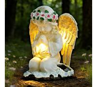 KOHRIUK LumièRes Solaires Anges Priant Ip44 éTanche Statues Solaires de Jardin 6~8 Heures Ange Tombe pour Décoration de Jardin pour Terrasse,Pelouse,Cour,Funèbre