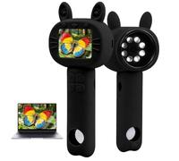 KOHUIPU Microscope pour enfants - Cadeau pour garçons - Grossissement 500x - Écran HD 1080p et écran IPS de 5,1 cm - Microscope portable pour enfants de 3 à 6 ans, 7 à 12 ans - Pour filles et garçons