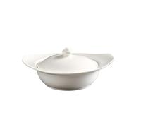 KOHUS Assiettes à dîner Bol à dessert en céramique avec couvercle, marmite à ragoût à double oreille, marmite à ragoût, soupe à la vapeur Assiettes à Salade