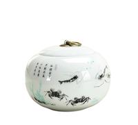 KOHUS Boîte de Thé Celadon Tea Can Large Single Can Sealed Can Set Ceramic Can Tea Can Conteneur de Stockage(A)