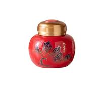KOHUS Boîte de Thé Ceramic Insulation Lid Leak-Proof Sealed Jar for Chinese Medicine Powder Storage Jar for Wolfberry Bottle, Honey Jar and Vinegar Jar Conteneur de Stockage(D)