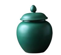 KOHUS Boîte de Thé Ceramic Tea Caddy (in Large and Small Sizes), Sealed Tea Container, Tea Storage Jar, Packaging Jar for Black Tea and Green Tea, General Jar Conteneur de Stockage(B)