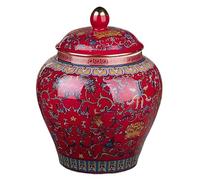 KOHUS Boîte de Thé Ceramic Tea Cans Enamel Color General Cans Half A Catty Palace Style High-End Biluochun Candy Home Storage Sealed Cans Conteneur de Stockage(B)
