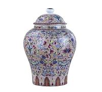 KOHUS Boîte de Thé Tea Cans Ceramic Sealed Cans Household Piggy Banks Awakening Tea Cans Retro Chinese General Cans Ornaments Storage Cans Empty Cans Conteneur de Stockage(C)