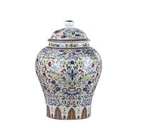 KOHUS Boîte de Thé Tea Cans Ceramic Sealed Cans Household Piggy Banks Awakening Tea Cans Retro Chinese General Cans Ornaments Storage Cans Empty Cans Conteneur de Stockage(B)