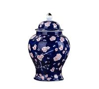 KOHUS Boîte de Thé Tea Cans Ceramic Sealed Jars for Household Storage Retro Chinese Blue and White General Bottle Tangerine Peel Pu'er Black Tea Wake-up Jar Conteneur de Stockage