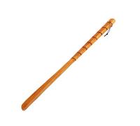 KOHUS Chausse-pied à long manche facile à mettre et à enlever - Pour personnes âgées - Professionnel - En bois - Avec boucle de suspension - Élévateur de chaussures portable, D : 55 cm, Taille unique