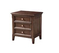 KOHUS Mesas De Noche Para Dormitorio Armoire De Rangement De Chevet De Chambre À Coucher, Armoire De Chevet À Trois Tiroirs en Bois Massif Table D'appoint/Table De Nuit avec Tiroirs
