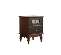 KOHUS Mesas De Noche Para Dormitorio Armoire de Rangement de Chevet rétro en Bois Massif for Chambre à Coucher Table D'appoint/Table De Nuit avec Tiroirs