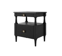 KOHUS Mesas De Noche Para Dormitorio Table de chevet nordique rétro en bois massif Meuble de rangement pour chambre à coucher Style médiéval Table de chevet Table d'appoint Table de chevet avec