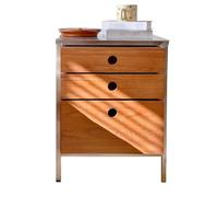 KOHUS Mesas De Noche Para Dormitorio Table De Chevet Simple De Style Bauhaus en Bois Massif avec Support De Rangement Table D'appoint/Table De Nuit avec Tiroirs