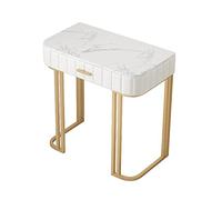 KOHUS Miroir de coiffeuse avec lumières et table de coiffeuse avec 1 tiroir Coiffeuse adolescente avec miroir et tabouret (D)