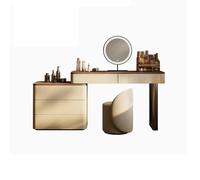 KOHUS Miroir De Courtoisie avec Lumières Et Ensemble De Coiffeuse avec Coiffeuse d'armoire, Coiffeuse de Bureau de Chambre à Coucher Vanité pour Adolescents avec Miroir Et Tabouret