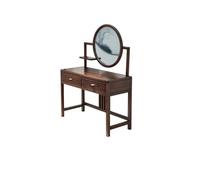 KOHUS Miroir De Courtoisie avec Lumières Et Ensemble De Coiffeuse Chinoise en Bois, Coiffeuse de Chambre à Coucher, Rangement avec Miroir, Coiffeuse Vanité pour Adolescents avec Miroir Et Tabouret