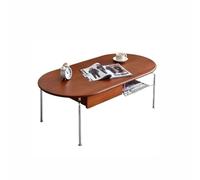 KOHUS Petites Tables d'appoint pour Chambre à Coucher Table Basse Ovale Rétro Simple, Style Moyen Antique, for Salon, Canapé, en Acier Inoxydable Table d'appoint pour Chambre d'enfant avec rangeme