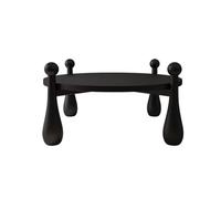 KOHUS Petites Tables D'appoint pour Chambre Table Basse en Bois Massif, Petite Table de ménage for Salon, Balcon américain rétro Table Basse de Salon(New Zealand Pine (0.8m) Black)