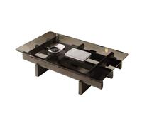 KOHUS Petites Tables D'appoint pour Chambre Table Basse rectangulaire en Bois for Salon, Table Basse en Verre, Table d'appoint for Chambre à Coucher Table Basse de Salon