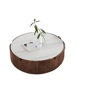 KOHUS Petites Tables D'appoint pour Chambre Table Basse relevable en Bois d'ardoise, Petite Table d'appoint Ronde en Bois Massif, Rangement Multifonctionnel for Salon Table Basse de Salon