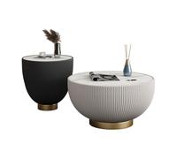 KOHUS Petites Tables D'appoint pour Chambre Table Basse Rock Plate Table Basse Ronde Petite Table Ronde de Salon Table d'appoint d'hôtel Simple Table Basse de Salon