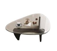 KOHUS Petites Tables D'appoint pour Chambre Table Basse Triangulaire en Verre trempé Table Basse Nordique rétro Table Basse de Salon à Domicile Table Basse de Salon