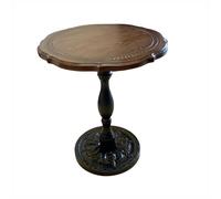 KOHUS Petites Tables D'appoint pour Chambre Table D'appoint De Canapé Rétro Simple en Bois Massif, Table d'angle Médiévale, Salon Balcon, Petite Table Ronde, Table Basse Table Basse de Salon