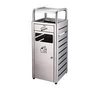 KOHUS Poubelle D'extérieur Poubelle extérieure en acier inoxydable rectangulaire commerciale en fonte d'aluminium avec tiroir cendrier poubelle de tri Poubelle de Jardin(B)