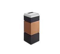 KOHUS Poubelle D'extérieur Poubelles d'hôtel hall avec cendrier hall d'entrée ascenseur centre commercial vertical canettes de fumée en acier inoxydable Poubelle de Jardin(B)