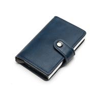 KOHUS Titulaire de la Carte de Visite Vintage Men's Credit Card Holder ID Holder Automatic Men Leather Card Holder Postcard Organizer Bag Titulaire de la Carte(A)