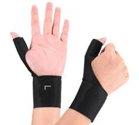 KOHVAN Lot de 2 Attelle Poignet et Pouce (Gauche + Droit), Strap Poignet, Protege Poignet, Orthèse de Maintien Réglable pour Tendinite, Arthrite et Sport, Protection Poignet Respirante Noir